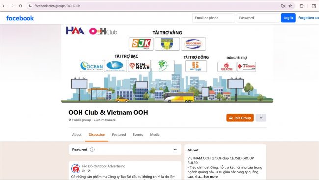 Ảnh bìa nhóm Facebook OOHClub