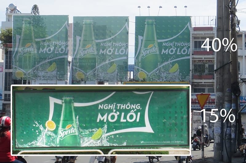 Bảng đứng và bảng ngang trong quảng cáo ngoài trời