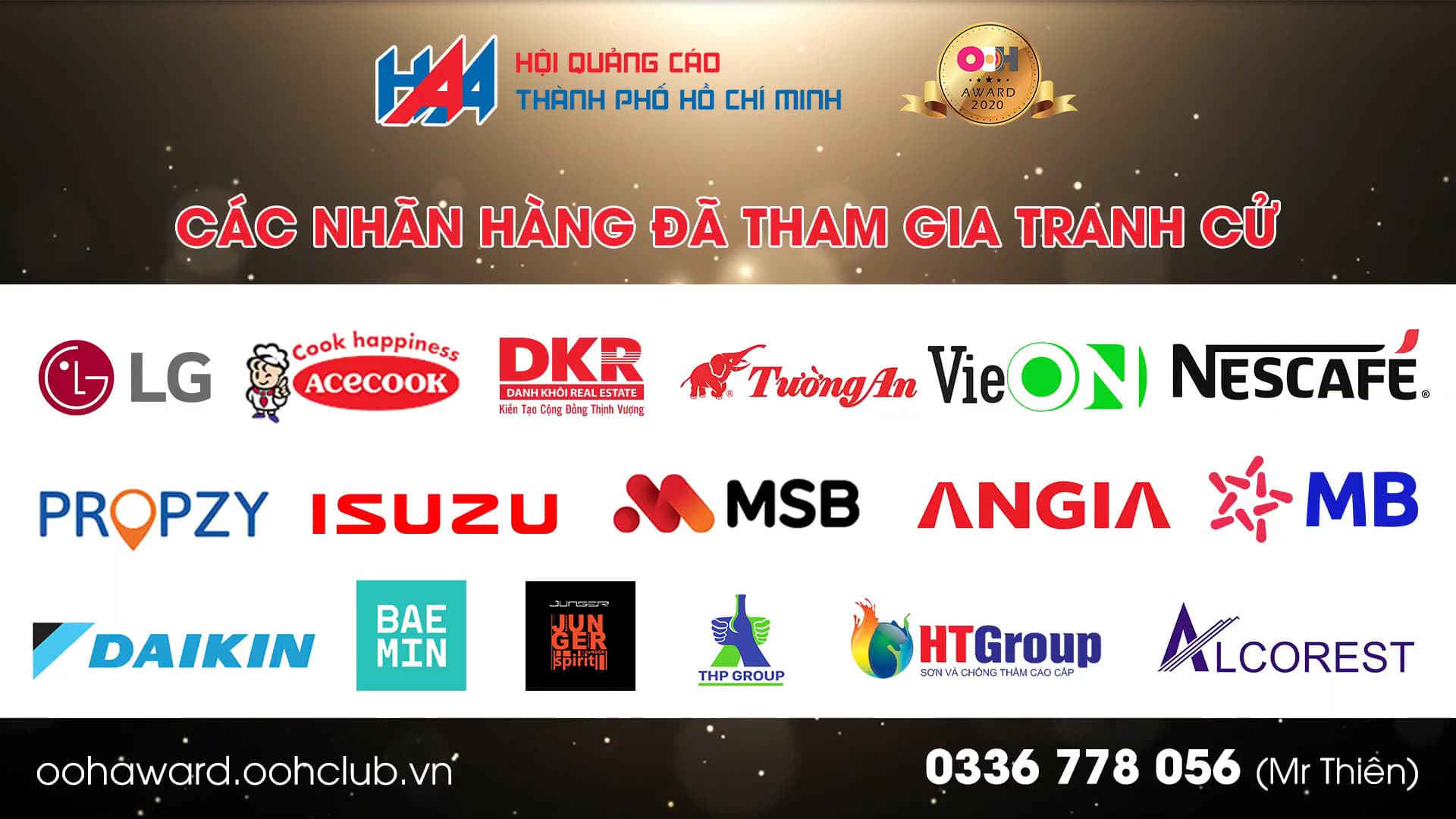CHÍNH THỨC MỞ BÌNH CHỌN CỘNG ĐỒNG GIẢI THƯỞNG OOH AWARD 2020