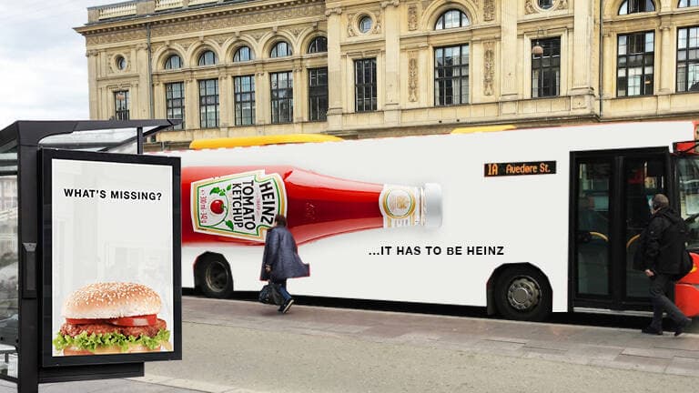 Chiến dịch quảng cáo xe buýt siêu sáng tạo của tương cà Heinz