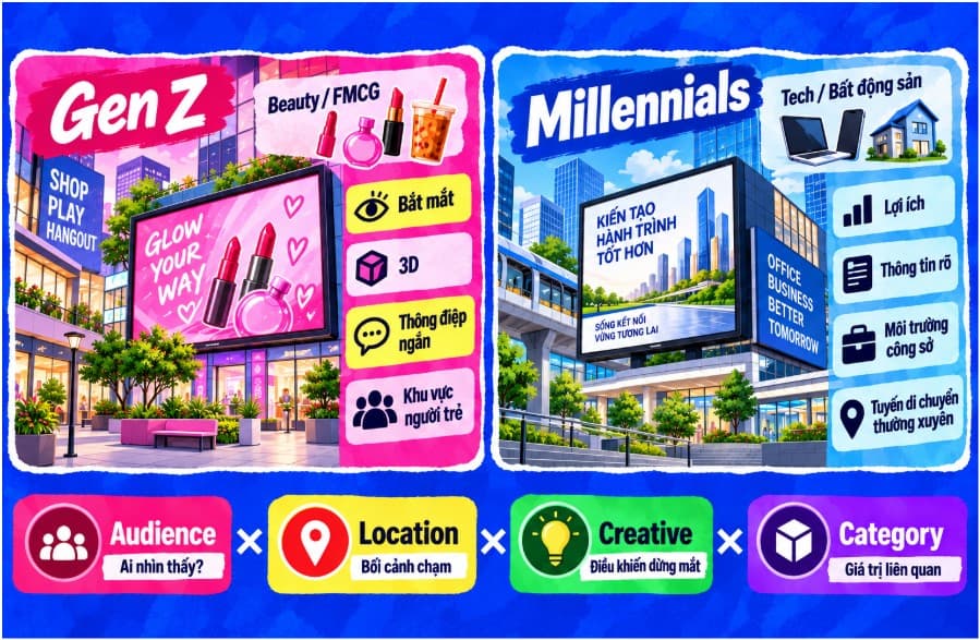 GEN Z VÀ MILLENNIALS NHÌN OOH KHÁC NHAU THẾ NÀO?